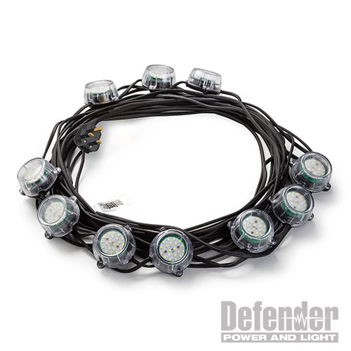 Defender 22m Heavy Duty LED Encapsulated Festoon String Lights 50W 230V 50W - E89353