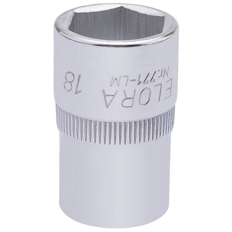 Elora 771 - LM 18 Hexagon Socket, 1/2" Sq. Dr., 18mm - (15307) - DR-15307 - Draper - Trade Counter Direct