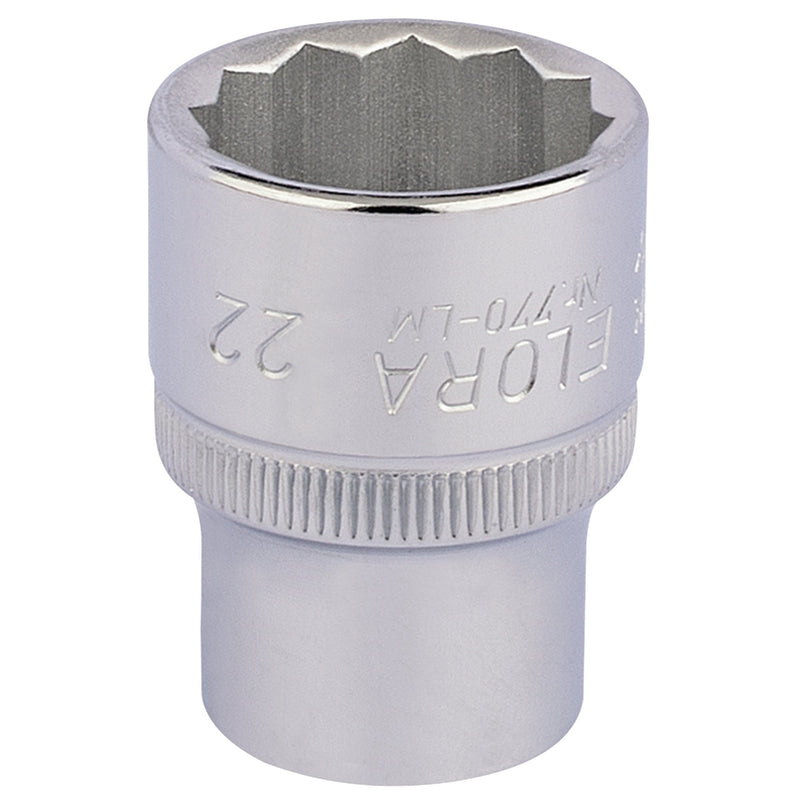 Elora Bi-Hexagon Socket, 1/2" Sq. Dr. - DR-24674 - Elora - Trade Counter Direct