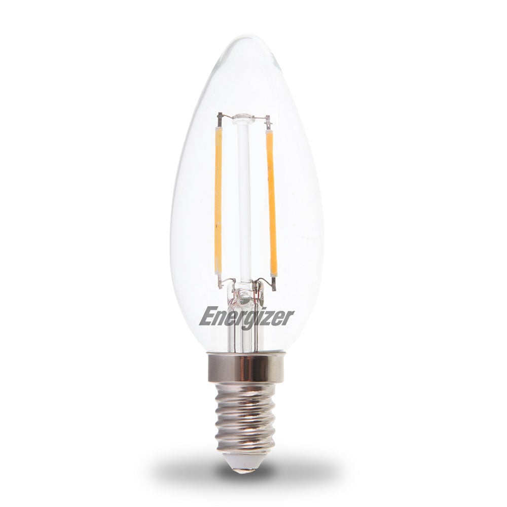 Energizer 2.4W - 25W LED Candle SES/E14 Filament Non - Dim Light Bulbs - S12867 - Energizer - Trade Counter Direct
