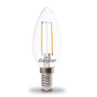 Energizer 2.4W - 25W LED Candle SES/E14 Filament Non - Dim Light Bulbs - S12867 - Energizer - Trade Counter Direct