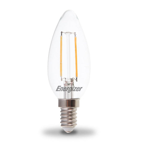 Energizer 2.4W - 25W LED Candle SES/E14 Filament Non - Dim Light Bulbs - S12867 - Energizer - Trade Counter Direct