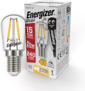 Energizer 2W - 20W LED Pygmy SES/E14 Non - Dim Warm White Filament Bulb - S13561 - Energizer - Trade Counter Direct