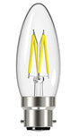 Energizer 5W - 40W Dimmable LED Candle BC/B22d Filament Light Bulbs - S12855 - Energizer - Trade Counter Direct
