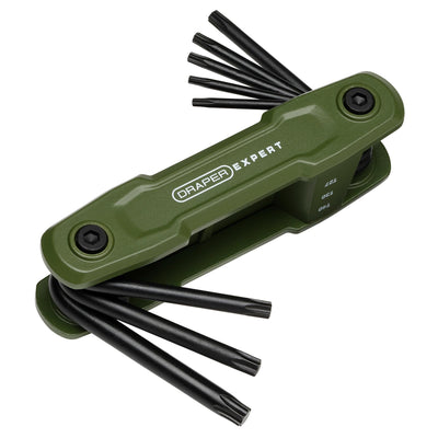 Expert Draper Expert TX-STAR® Folding Key Set (8 Piece) - DR-31111 - Draper - Trade Counter Direct