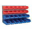 Faithfull 24 Plastic Storage Bins with Metal Wall Panel - Wallpanel Storage - FAIPAN24 - Faithfull - Trade Counter Direct