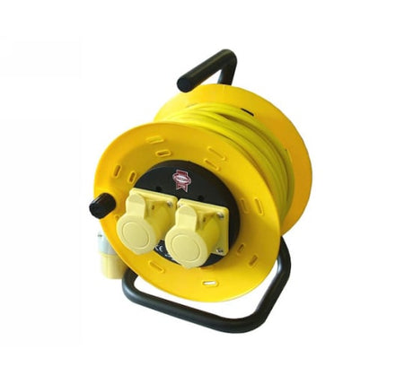 Faithfull - 25m / 50m Cable Reel 110v 2 Socket - FPPCR25ML25 - Faithfull - Trade Counter Direct