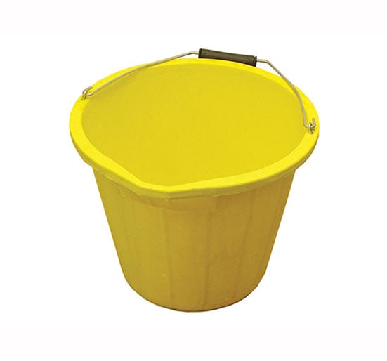 Faithfull 3 Gallon 15 litre Bucket - Yellow - Bucket Builder - FAI3GBUCKYEL - Faithfull - Trade Counter Direct