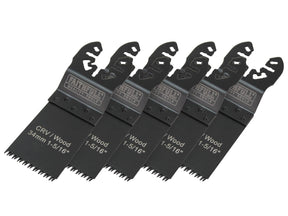 Faithfull 5 Piece Flush Cut Wood Blade Set - Bulk Pack of 5 - XMS22MBLADE5 - XMS22MBLADE5 - Faithfull - Trade Counter Direct