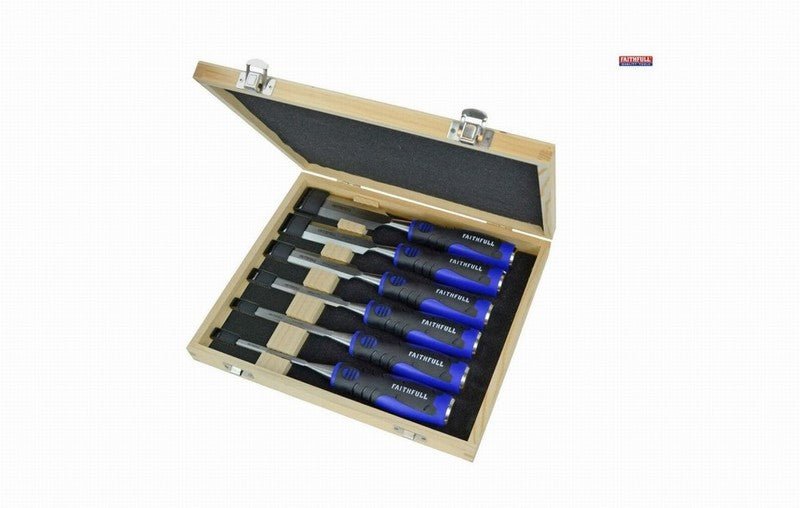 Faithfull 6 Piece Chisel Set - XMS22CHISEL6 - XMS22CHISEL6 - Faithfull - Trade Counter Direct
