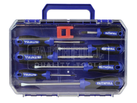 Faithfull 8 Piece Soft Grip Screwdriver Set - TSCASDSET8PR - Faithfull - Trade Counter Direct