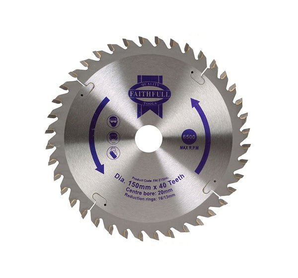 Faithfull Circular Saw Blades TCT 150mm - FAIZ15012 - Faithfull - Trade Counter Direct
