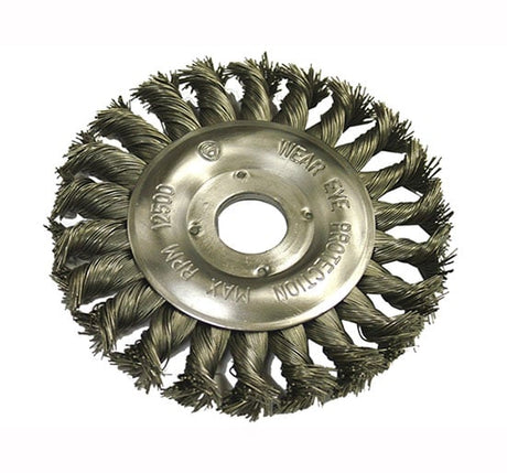 Faithfull Circular Wire Brush 125 x 12 x 22.2mm 0.50mm Wire - Wire Wheel - FAIWBCT125 - Faithfull - Trade Counter Direct