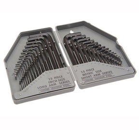 Faithfull Hex Key Set 30 Piece Metric/Imperial (0.7 - 10mm 1/16 - 3/8in) - 30 Piece Set - FAIHKS30MAF - Faithfull - Trade Counter Direct
