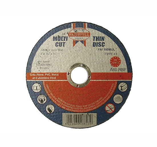 Faithfull Multi Cut Thin Cutt Off Wheels - FAI10010MUL - Faithfull - Trade Counter Direct