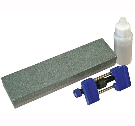 Faithfull Oilstone 200mm & Honing Guide Kit - Stone Oil - FAIOS8CHG - Faithfull - Trade Counter Direct