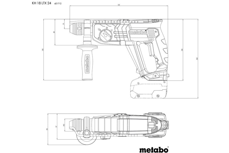 Metabo KH 18 LTX 24 (601712850) 18V Cordless SDS-Plus Hammer - Body Only product image 3