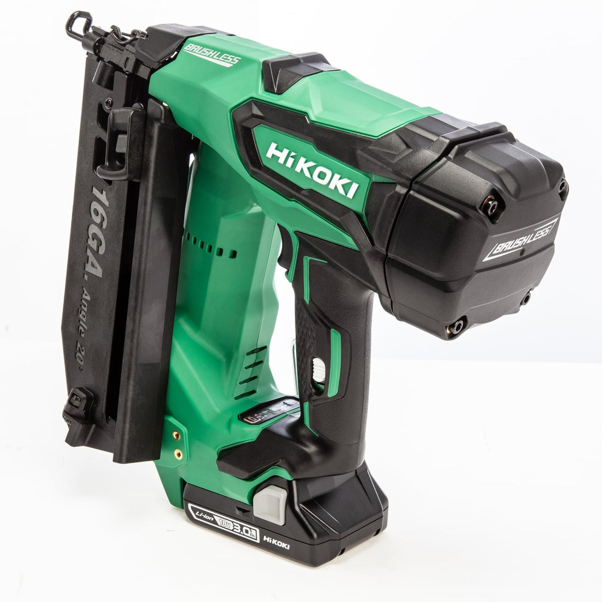 HiKOKI NT1865DMBJ4Z 18V 16GA Brushless Angled Finish Nail Gun - Bare Unit