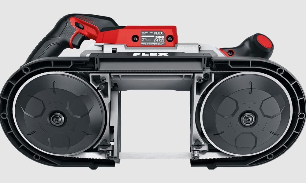 FLEX 18V Cordless Band Saw / Belt Saw, 127mm Cutting Depth - SBE 127 18 - EC - FLEX531749 - Flex Power Tools - Trade Counter Direct