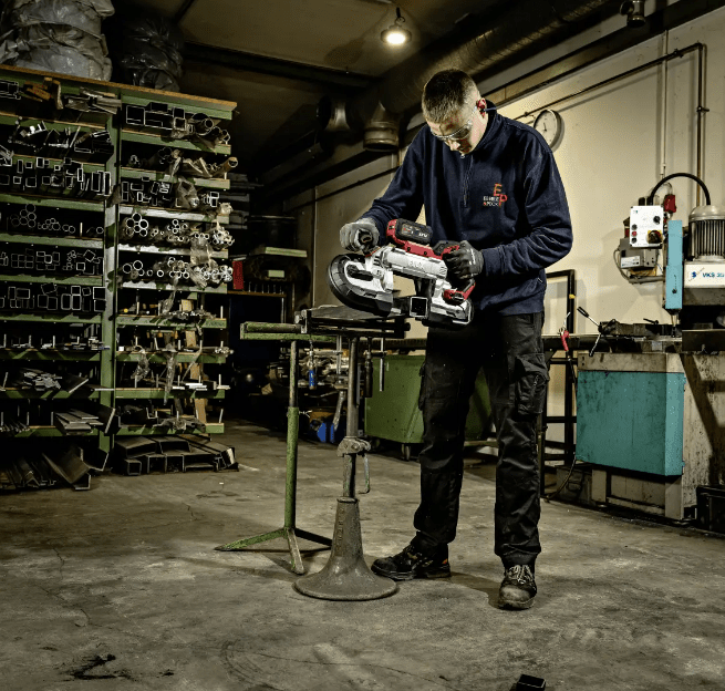 FLEX 18V Cordless Band Saw / Belt Saw, 127mm Cutting Depth - SBE 127 18 - EC - FLEX531749 - Flex Power Tools - Trade Counter Direct