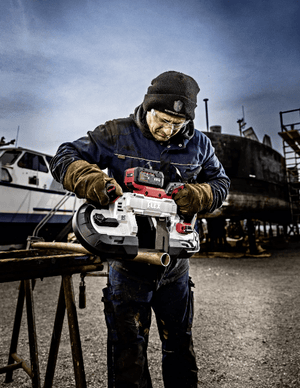 FLEX 18V Cordless Band Saw / Belt Saw, 127mm Cutting Depth - SBE 127 18 - EC - FLEX531749 - Flex Power Tools - Trade Counter Direct