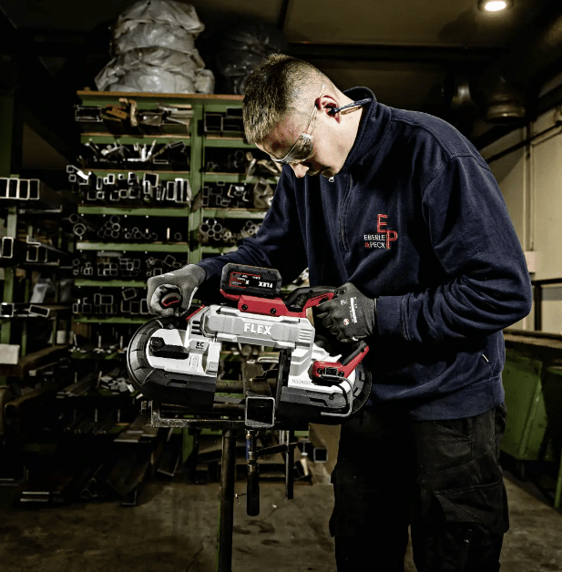 FLEX 18V Cordless Band Saw / Belt Saw, 127mm Cutting Depth - SBE 127 18 - EC - FLEX531749 - Flex Power Tools - Trade Counter Direct