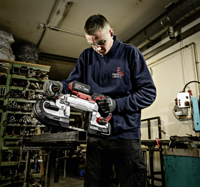 FLEX 18V Cordless Band Saw / Belt Saw, 127mm Cutting Depth - SBE 127 18 - EC - FLEX531749 - Flex Power Tools - Trade Counter Direct