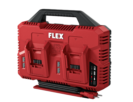 FLEX CA SP 2x 12/18 Double Quick Charger – Dual - Port 12V/18V Fast Battery Charging - flex533152 - Flex Power Tools - Trade Counter Direct