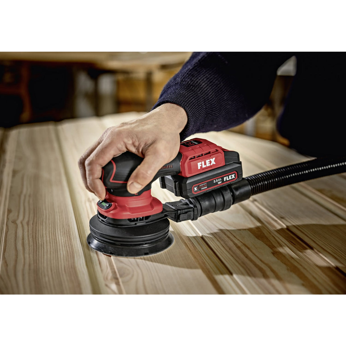 Flex ORE 2 - 125 18 - EC 18V Cordless Random Orbit Sander with Speed Control & Case - 532082 - FLEX532082 - Flex Power Tools - Trade Counter Direct