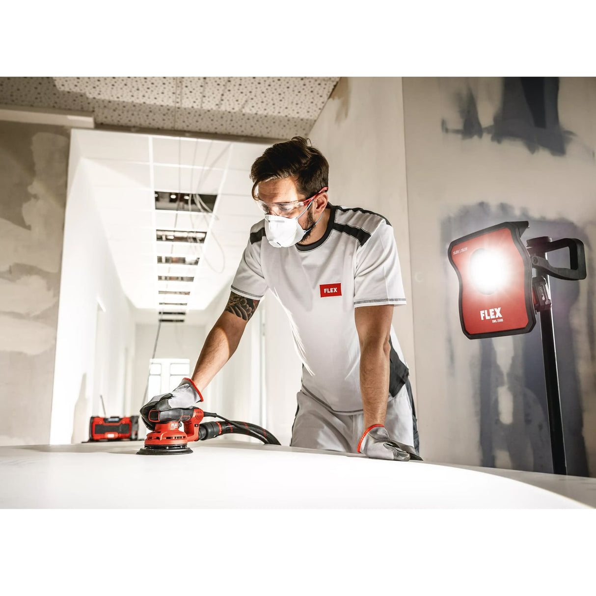 Flex Sander ORE 5 - 150 EC Set Random - Orbit Sander With Speed Control 150mm 230V - 499919 - FLEX499919 - Flex Power Tools - Trade Counter Direct