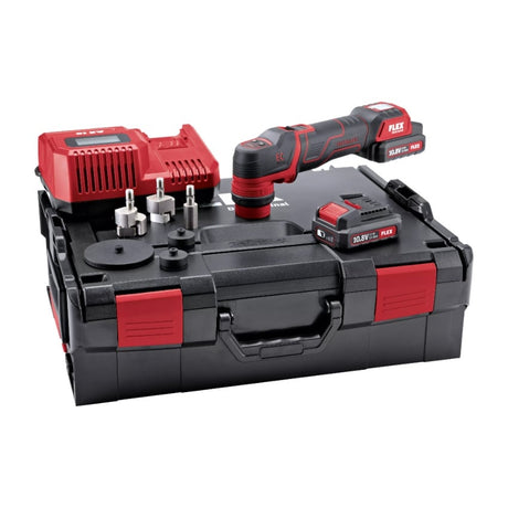 Flex The smart cordless polisher 10,8 V, rotary and random orbital free - running PXE 80 10.8 - EC/2.5 Set UK - 492469 - FLEX492469 - Flex Power Tools - Trade Counter Direct