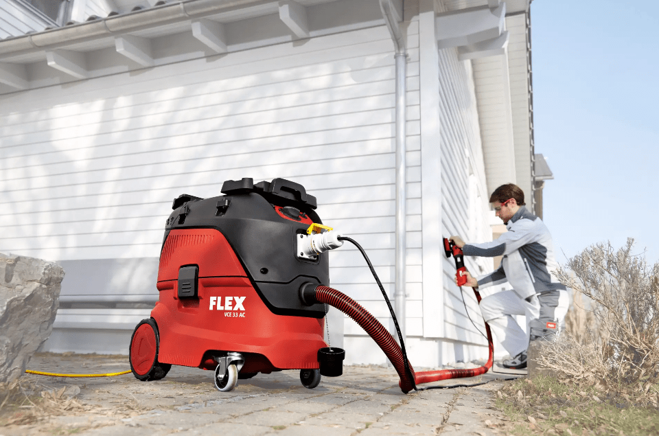 FLEX VCE 33 M AC 110V Safety Vacuum Cleaner – 30L, Auto Filter Cleaning, Class M - 110/BS - 4h - FLEX444243 - Flex Power Tools - Trade Counter Direct