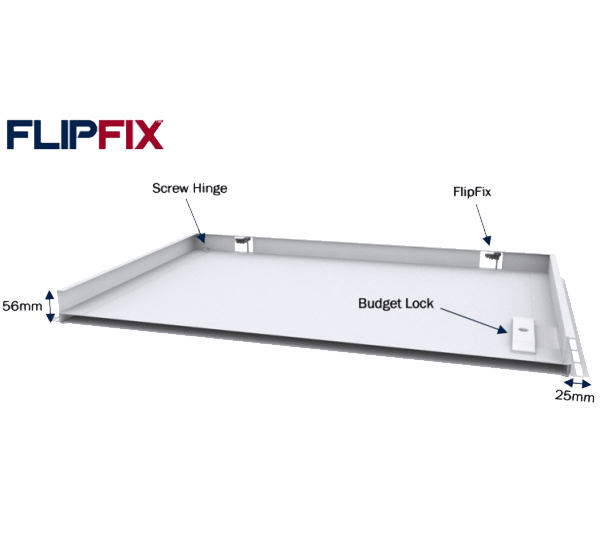 FlipFix Plasterboard Access Panels - Standard Lock Fire Rating and Size Options - FF060BFPLAST150X150 - FlipFix Access Panels - Trade Counter Direct