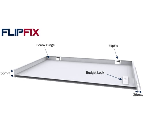 FlipFix Plasterboard Access Panels - Standard Lock Fire Rating - FF060BFPLAST150X150 - FlipFix Access Panels - Trade Counter Direct