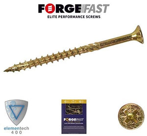 ForgeFast Pozi Compatible Elite Performance Wood Screw ZY - Tub Qtys - FFP430YT - ForgeFix - Trade Counter Direct