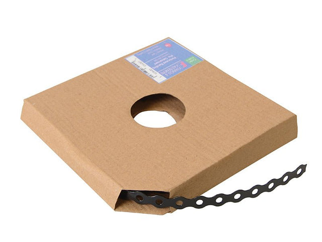ForgeFix Plastic Coated Pre - Galvanised Fixing Band - Black 17mm x 0.8 x 10m - FORPCBB17 - ForgeFix - Trade Counter Direct