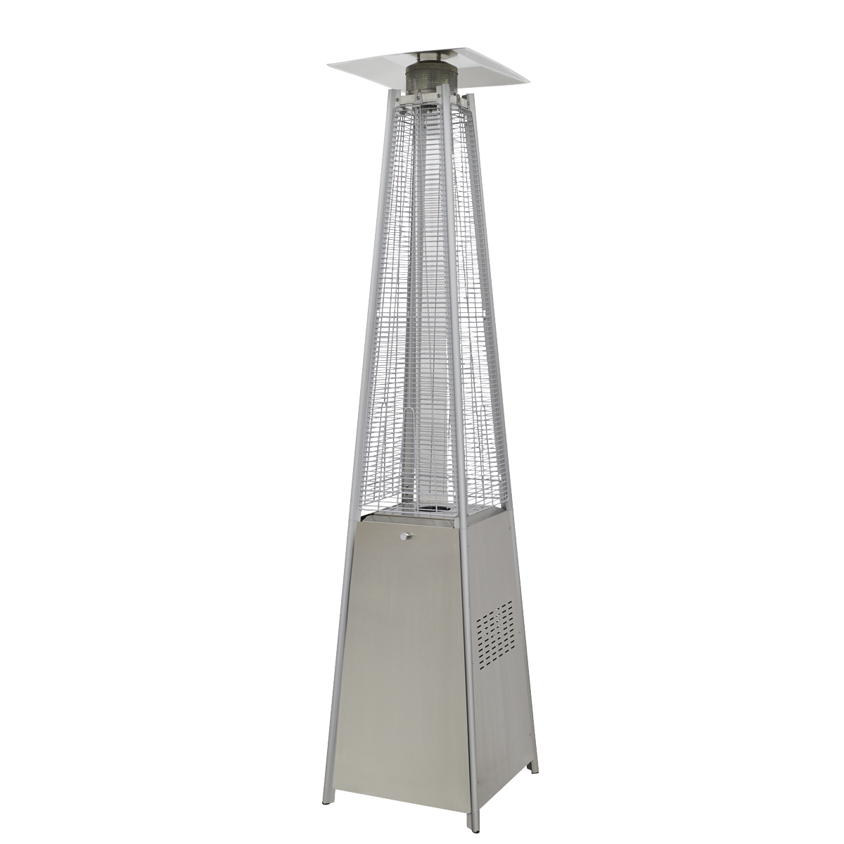 Dellonda Pyramid Gas Patio Heater 13kW Commercial/Garden Use, Stainless Steel - DG99