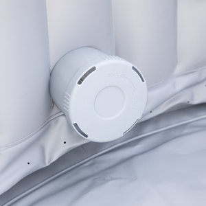 Dellonda 2-4 Person Inflatable Hot Tub Spa with Smart Pump - Wood Effect - DL88