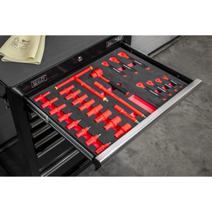 Sealey TBTECOMBO2 63pc Insulated Tool Kit with 7 Drawer Rollcab
