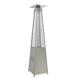 Dellonda Pyramid Gas Patio Heater 13kW Commercial/Garden Use, Stainless Steel - DG99