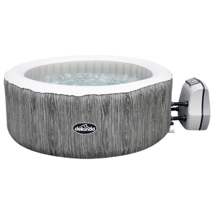 Dellonda 4-6 Person Inflatable Hot Tub Spa with Smart Pump - Wood Effect - DL89