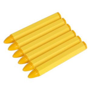 Sealey TST14 Yellow Tyre Marking Crayon - Pack of 6