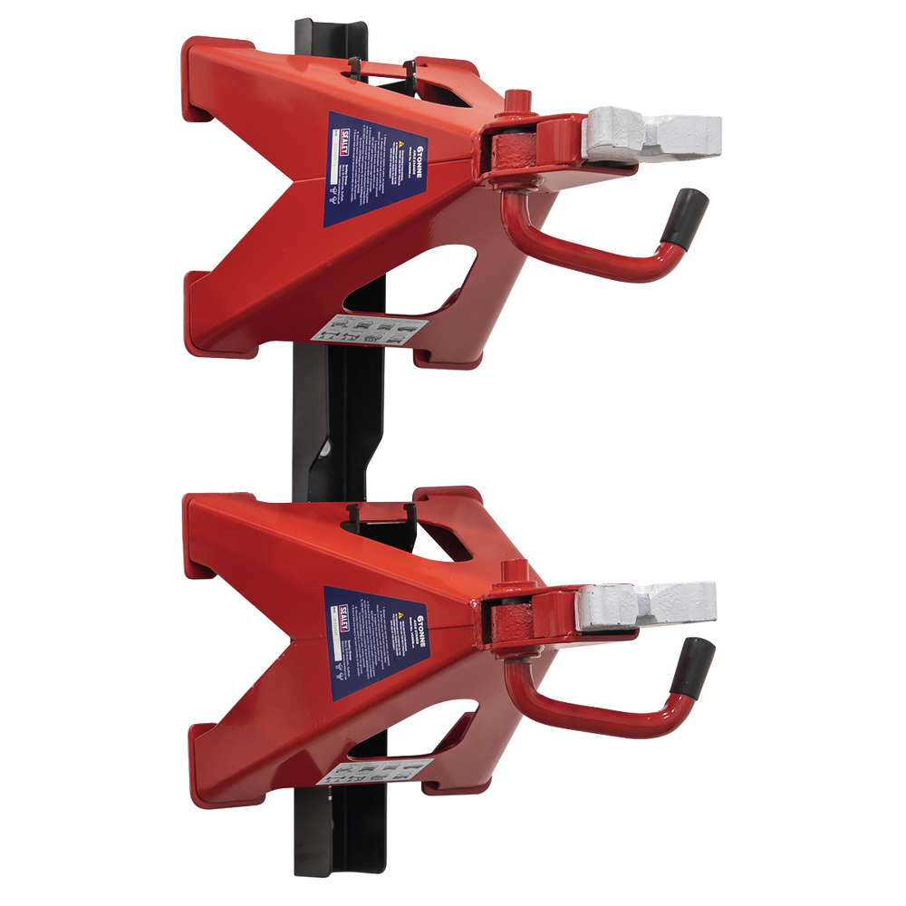 Sealey VS2006COMBO Axle Stand & Axle Stand Storage Rack Combo 6 Tonne