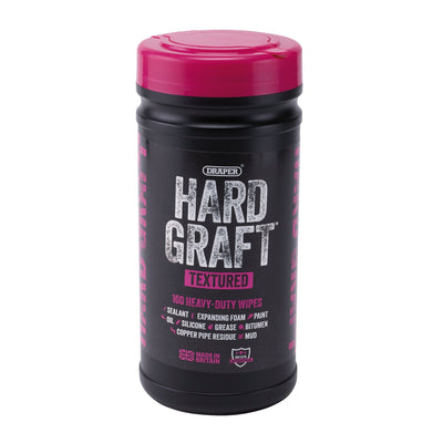 Hard Graft Draper Hard Graft Multipurpose Textured Wipes (Tub of 100) - DR-12435 - Hard Graft - Trade Counter Direct