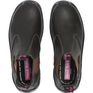 Hard Yakka Banjo Elastic Gusset Safety Boot - Brown (Y60253 - BROWN - 065) - 34697-59353-01 - Hard Yakka - Trade Counter Direct