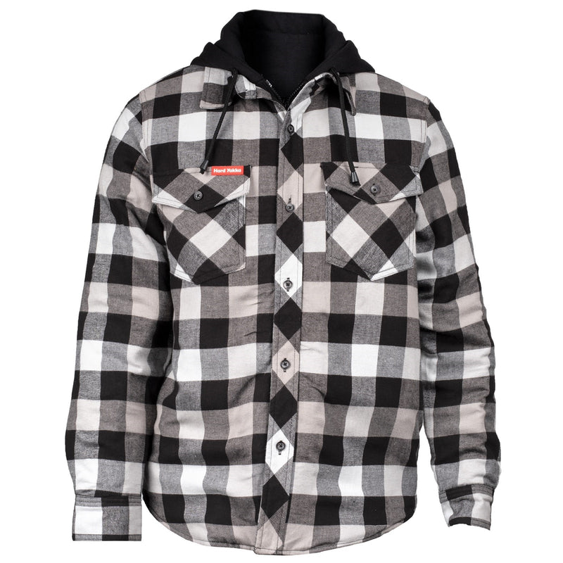 Hard Yakka Quilted Flannel Shacket - Grey (G06690 - GRY - Med) - 34701-59358-03 - Hard Yakka - Trade Counter Direct