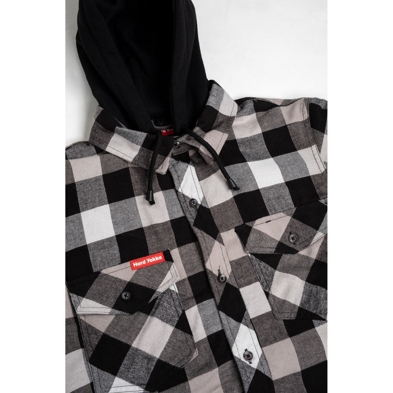 Hard Yakka Quilted Flannel Shacket - Grey (G06690 - GRY - Med) - 34701-59358-03 - Hard Yakka - Trade Counter Direct