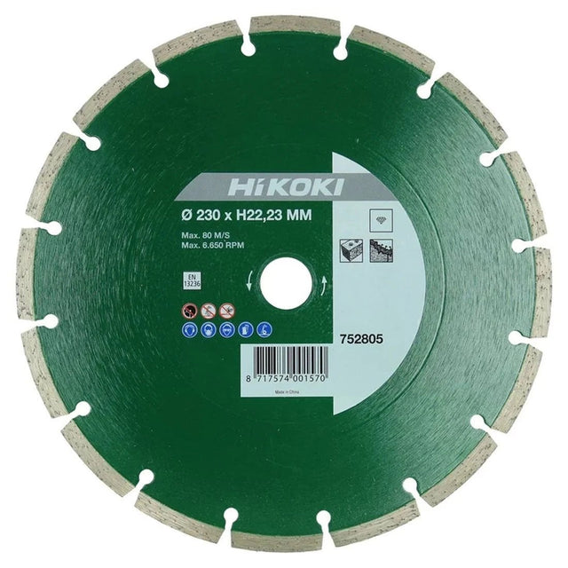 HiKOKI 752805 230mm Universal Diamond Grinding Disc - 752805 - HiKOKI / Hitachi Power Tools UK - Trade Counter Direct