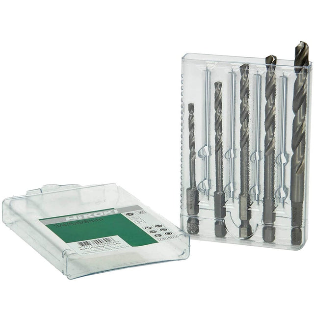 HiKOKI 780465 5 Piece Drill Bit Set HSS - G DIN 338 Cassette - 1/4” Hex - 780465 - HiKOKI / Hitachi Power Tools UK - Trade Counter Direct
