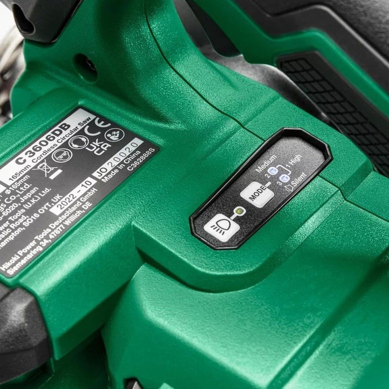 HiKOKI C3606DB 36V MultiVolt Brushless Circular Saw 165mm Body Only - C3606DBJ3Z - HiKOKI / Hitachi Power Tools UK - Trade Counter Direct